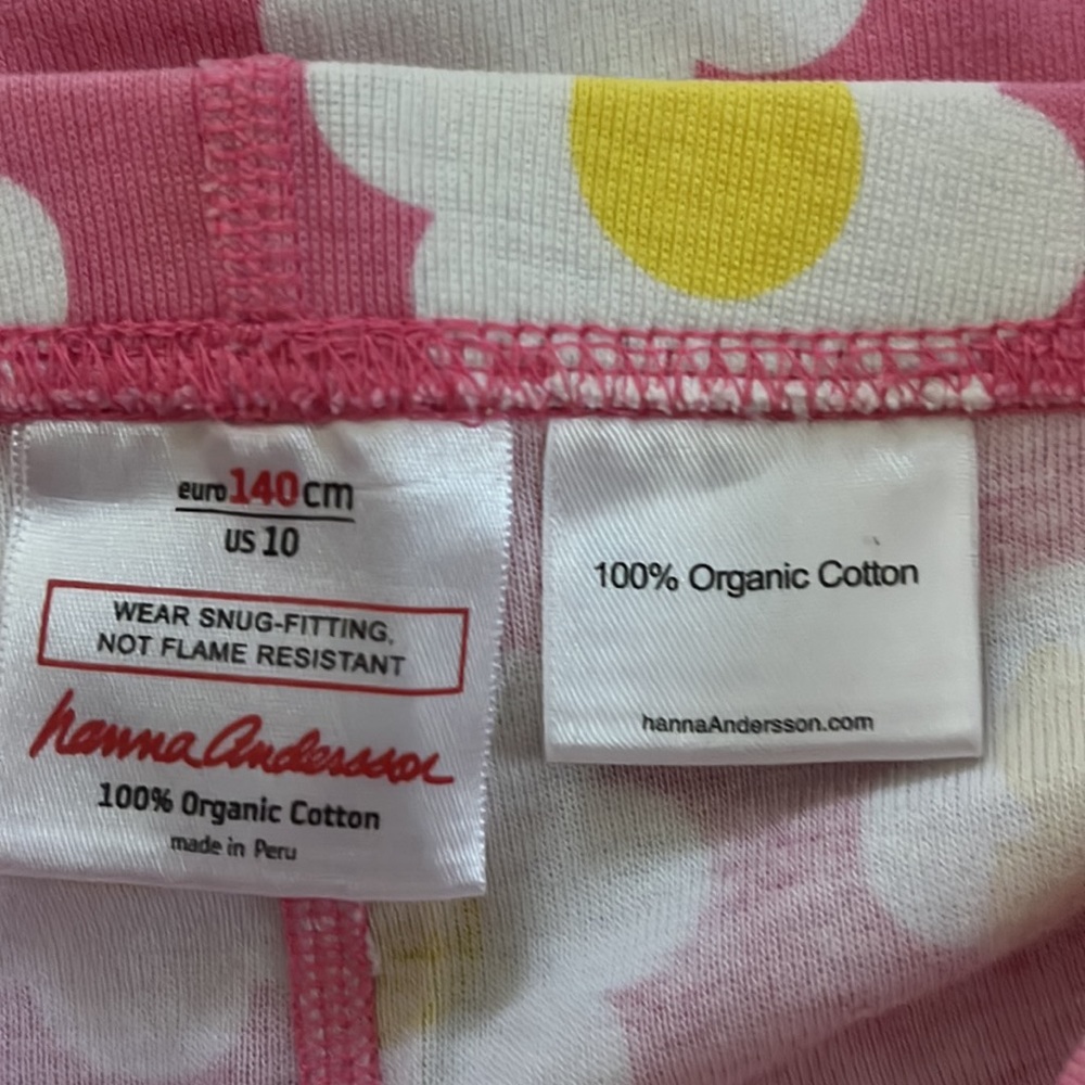 Hanna Anderson girls short sleeve pajamas short set. Size 10 - Picture 3 of 4